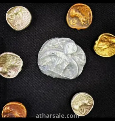 بيع عملات معدنيه قديمه حميريه مع أصنام.