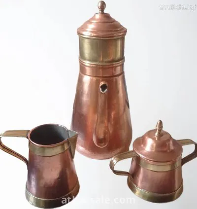 صينية قديمة من النحاس الاحمر 3