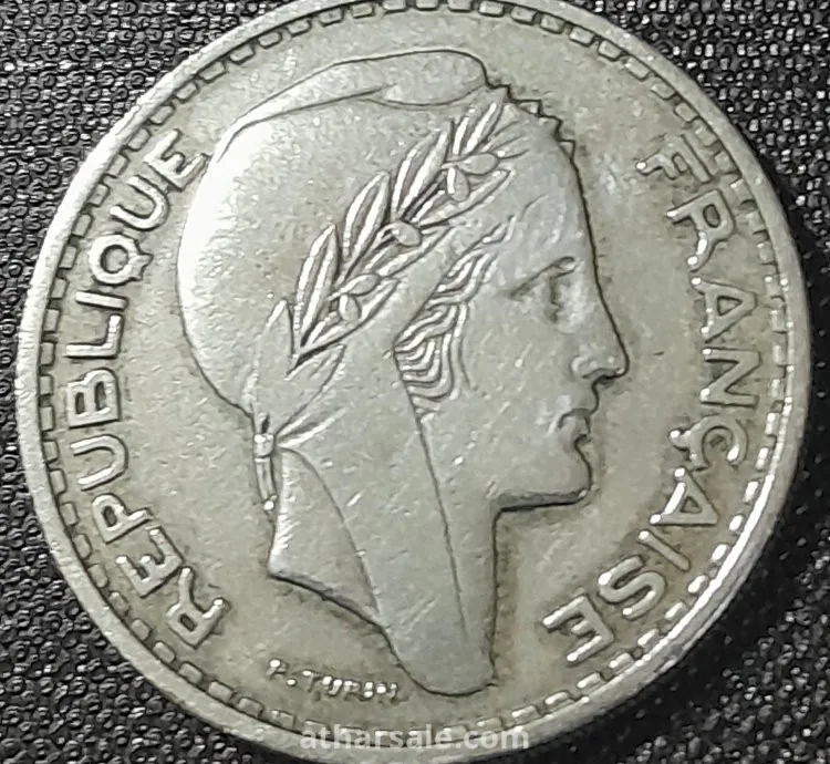 100 فرنك جزائرى إصدار عام 1952