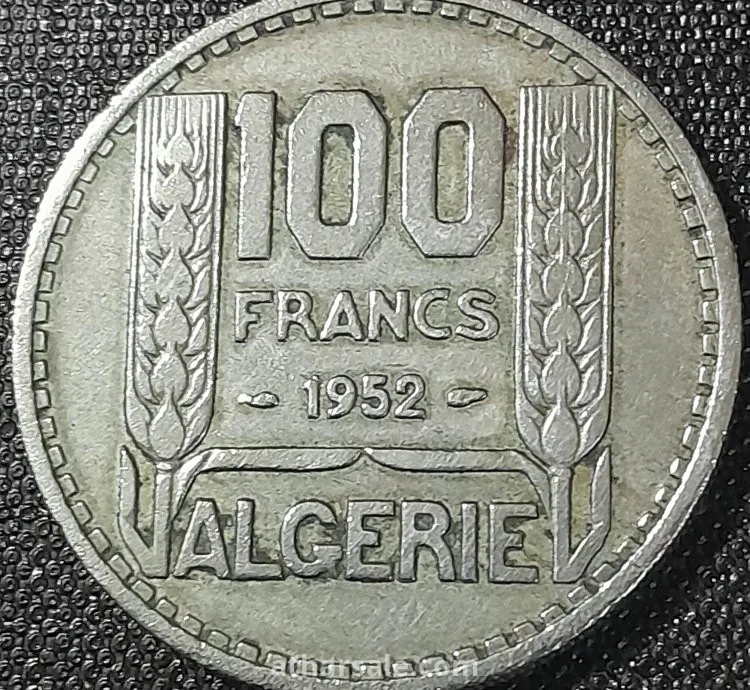 100 فرنك جزائرى إصدار عام 1952