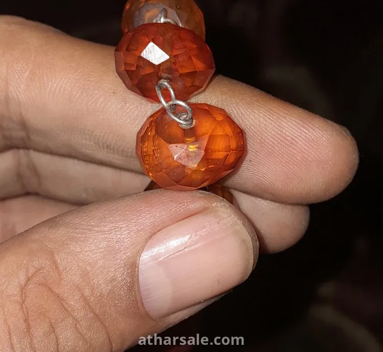 عقد واتسيال من العنبر البولونى والفضة