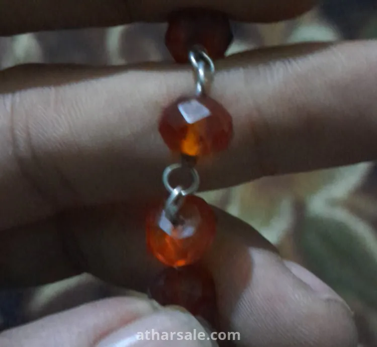 عقد واتسيال من العنبر البولونى والفضة