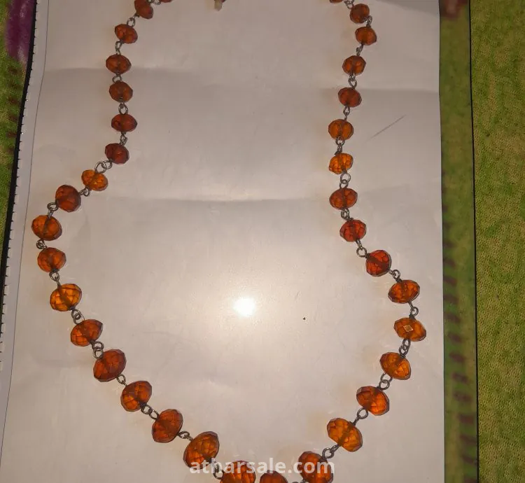 عقد واتسيال من العنبر البولونى والفضة