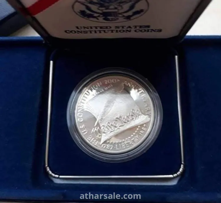 دولار امريكي تذكاري فضة وزن ٢٦.٧٧  عيار ٩٠٠ انسر بروف  ضمن علبة