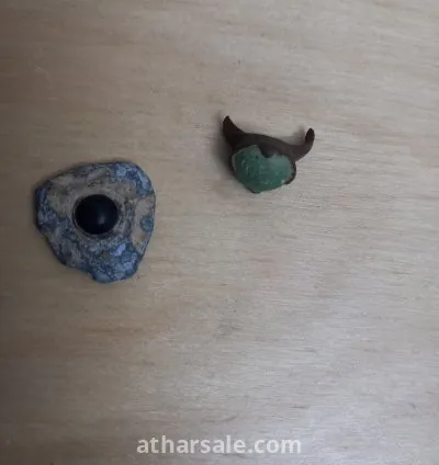 خواتم قديمه جدا مكسوره فيها احجار كريمه قديمه 4