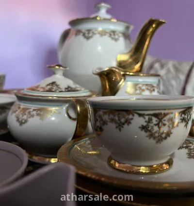 إبريق شاي تراثي من Santa Clara بزخرفة ذهبية أنيقة 12