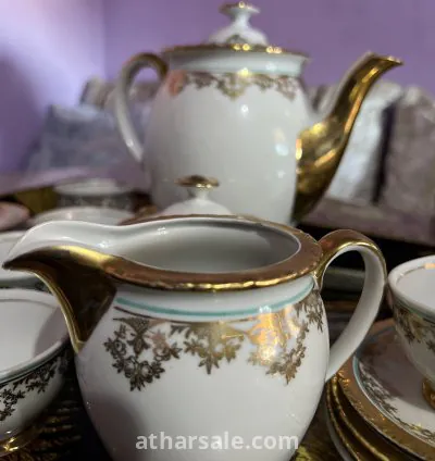 إبريق شاي تراثي من Santa Clara بزخرفة ذهبية أنيقة 11