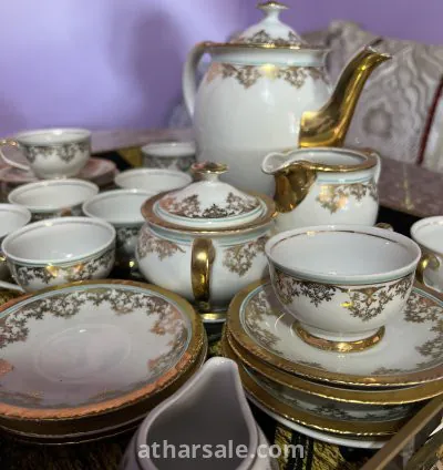 إبريق شاي تراثي من Santa Clara بزخرفة ذهبية أنيقة 7