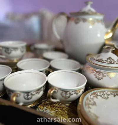 إبريق شاي تراثي من Santa Clara بزخرفة ذهبية أنيقة 6