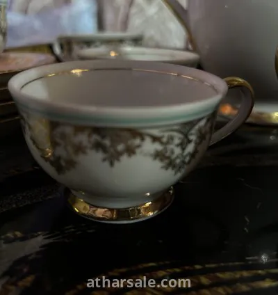 إبريق شاي تراثي من Santa Clara بزخرفة ذهبية أنيقة 4