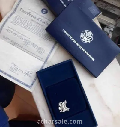 دولار امريكي تذكاري فضة وزن ٢٦.٧٧  عيار ٩٠٠ انسر بروف  ضمن علبة