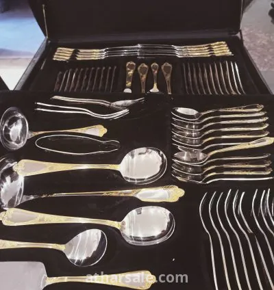 طقم أدوات مائدة ألماني فاخر Vintage – Bestecke Solingen – مطلي ذهب 23/24 قيراط 5