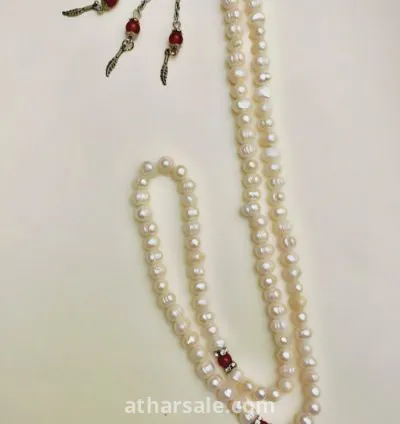 سبحة لؤلؤ بالفضة