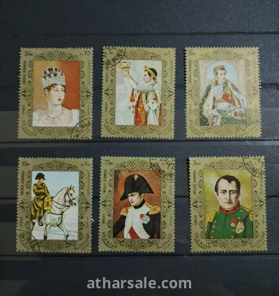 طابع نابليون بونابارت وزوجتة