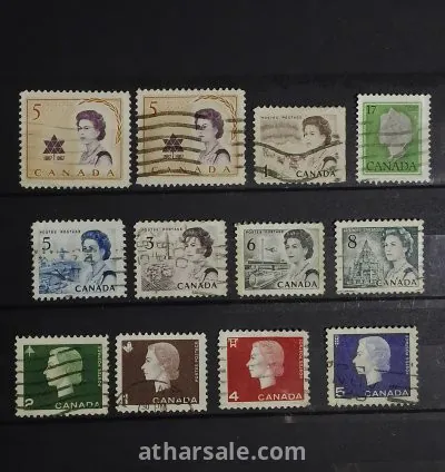 طابع حكم بريطانيا الملكة إليزابيث فى كندا