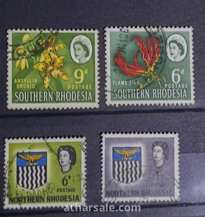 طابع حكم بريطانيا الملكة إليزابيث فى روديسا