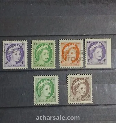 طابع حكم الملكة إليزابيث فى كندا