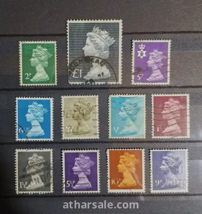 طابع الملكة إليزابيث ملكة بريطانيا العظمى