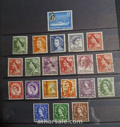 طابع الملكة إليزابيث فى حكم الصين وشرق اسيا