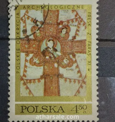 طابع الصليب رمز الدين المسيحي