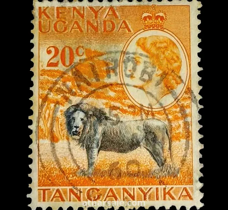 طابع المستعمرة البريطانية فى أوغندا الملكة إليزابيث