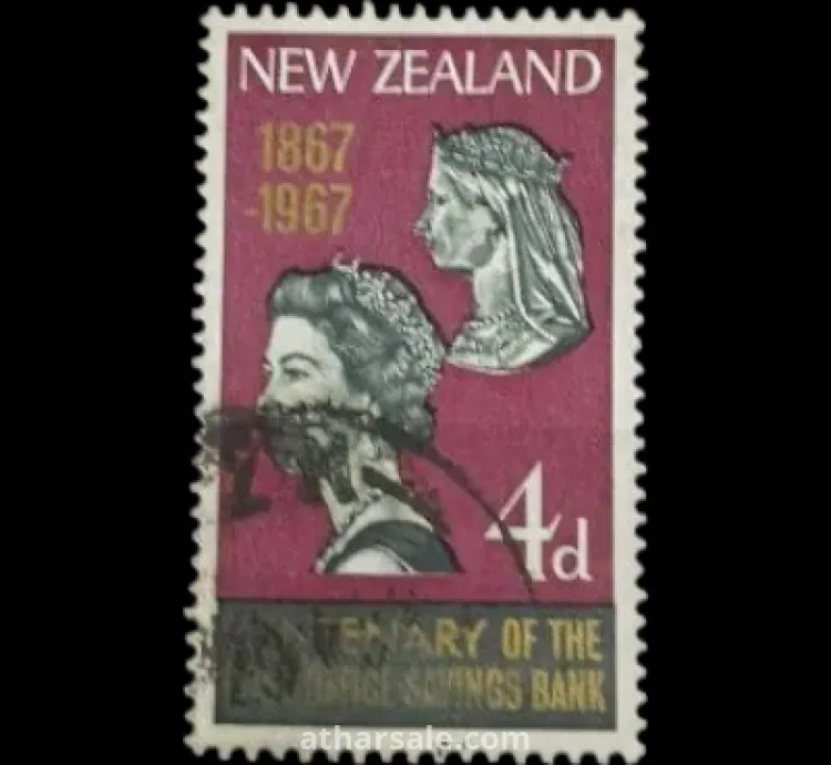 طابع المستعمرة البريطانية فى نيوزيلندا الملكة إليزابيث