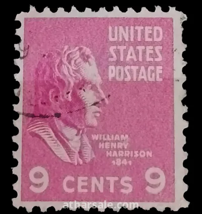 طابع ويليام هنري هاريسون الرئيس الأمريكي