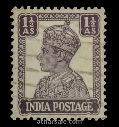 طابع المستعمرة البريطانية فى الهند الملك جورج السادس