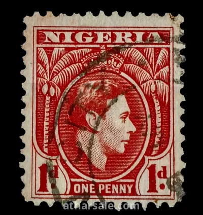 طابع المستعمرة البريطانية فى نيجيريا الملك جورج السادس