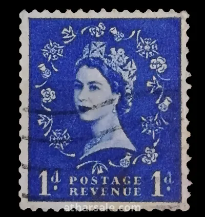 طابع الملكة إليزابيث ملكة بريطانيا العظمى