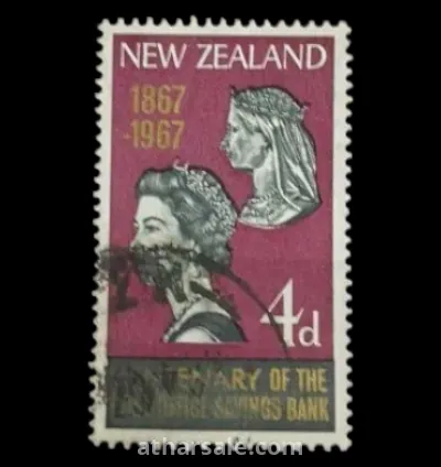 طابع المستعمرة البريطانية فى نيوزيلندا الملكة إليزابيث