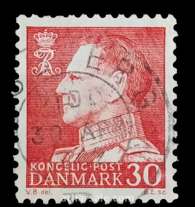 طابع الملك فريدريك التاسع ملك الدنمارك