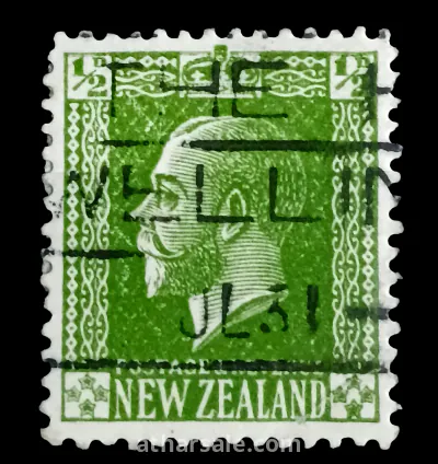 طابع المستعمرة البريطانية فى نيوزيلندا الملك جورج الخامس