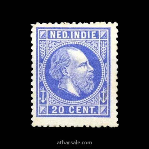 طابع المستعمرة الهولندية فى إندونيسيا الملك ويليم الثالث