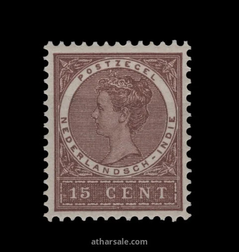طابع المستعمرة الهولندية فى إندونيسيا الملكة فيلهلمينا