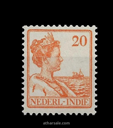 طابع الملكة فيلهلمينا المستعمرة الهولندية فى إندونيسيا
