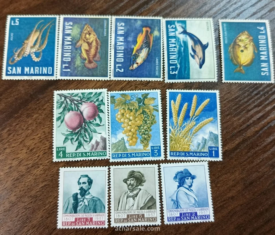 مجموعة طوابع مختلفة جديده