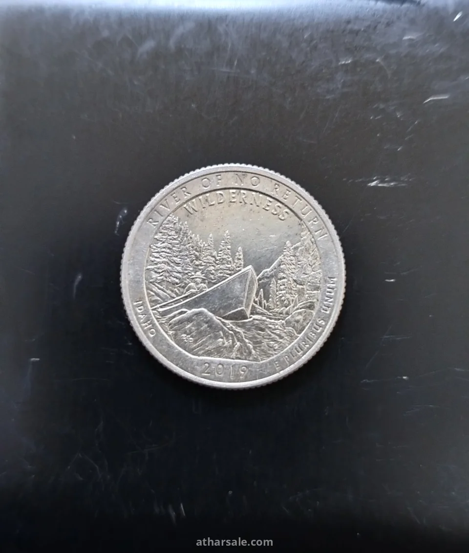 ربع دولار عليه علامة 2019 W نادر