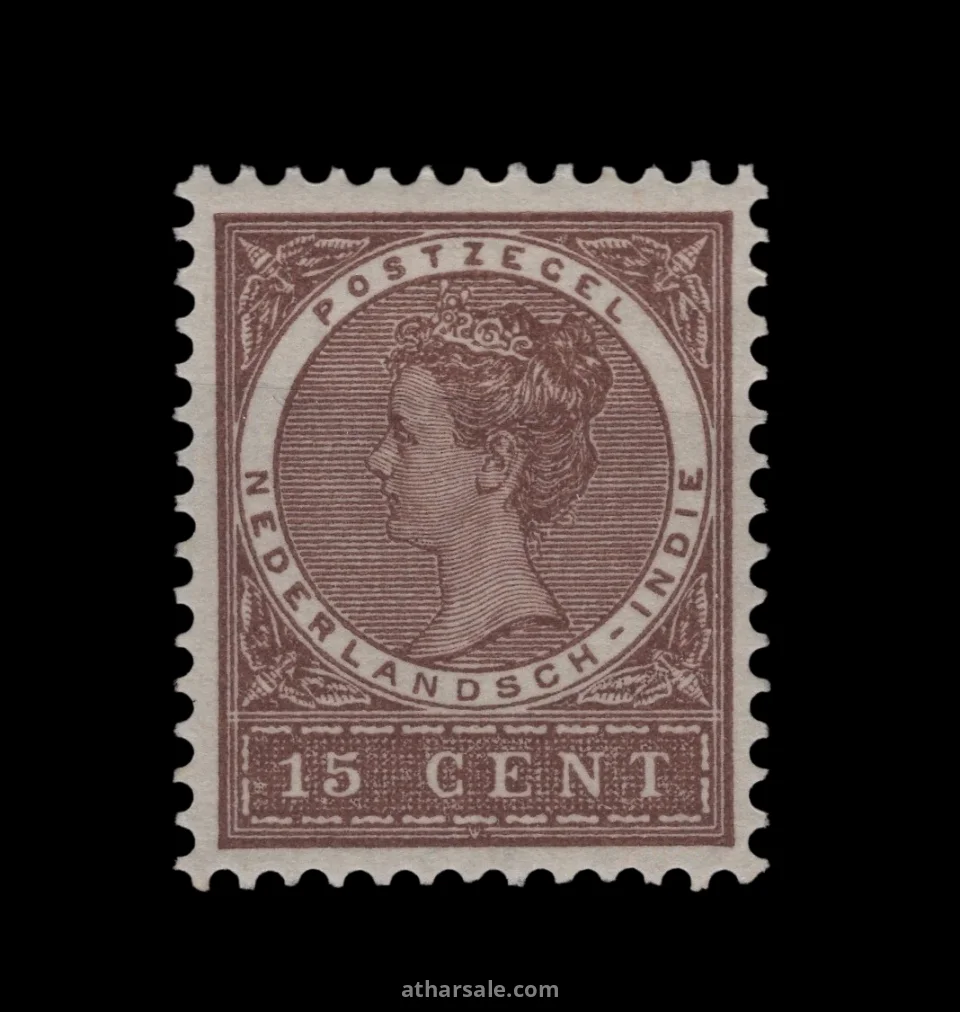 طابع المستعمرة الهولندية فى إندونيسيا الملكة فيلهلمينا