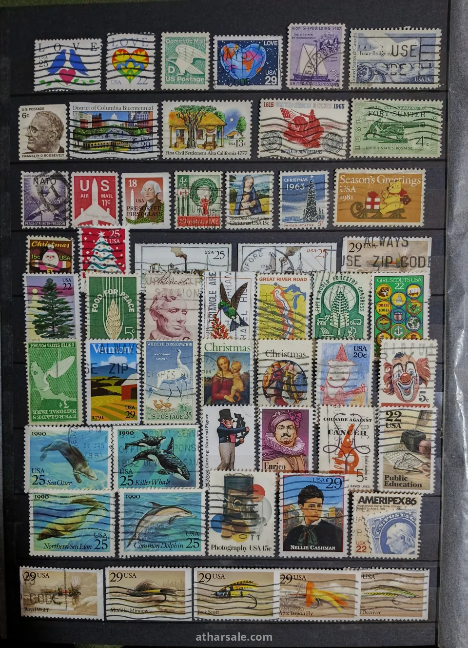 طوابع تاريخ المجتمع الأمريكي