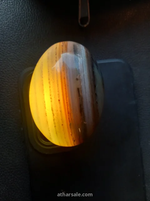 حجر عقيق سليماني بحجم البيضه 7