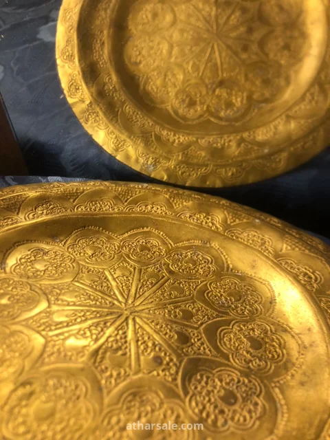 طقم صواني من النحاس الأصفر الأصيل