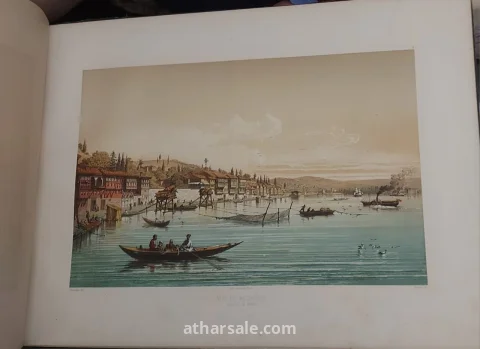 كتاب نادر وأصلي من القرن التاسع عشر يوثق إسطنبول العثمانية من خلال لوحات فنية ملونة مميزة للفنان Jean Brindesi، ويُعد قطعة مهمة لهواة اقتناء الكتب النادرة والفن الاستشراقي وتاريخ الدولة العثمانية تاريخ النشر: حوالي 1855–1860.  العمر التقريبي للكتاب اليوم: حوالي 166 إلى 171 سنة 22