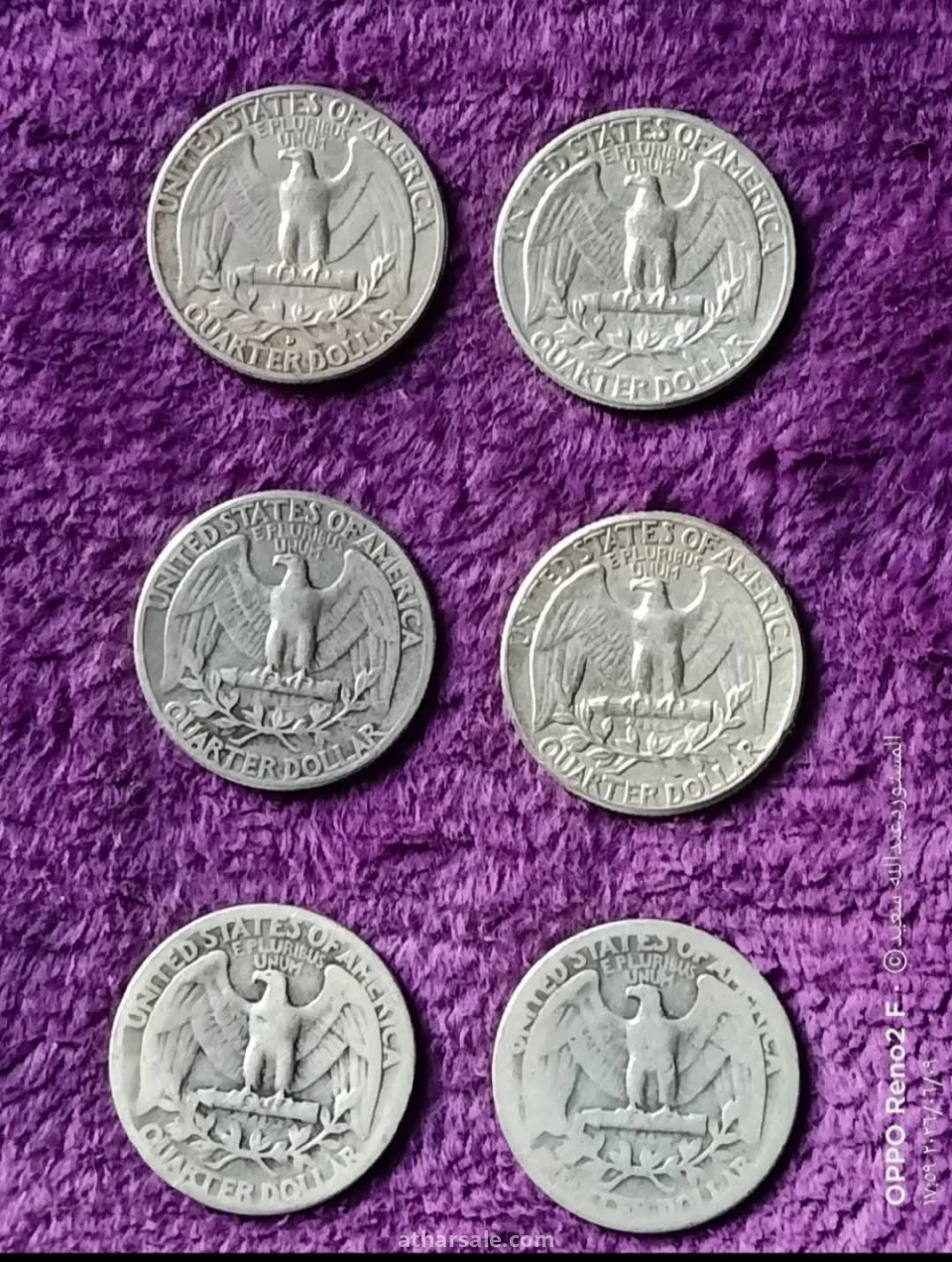 Coins Quarter Dollar Silver Six