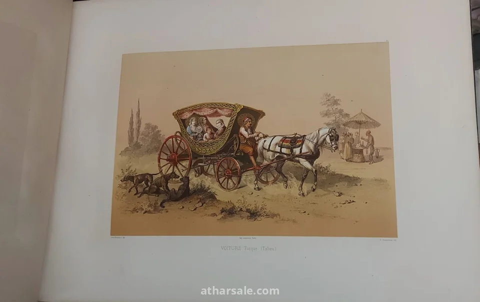 كتاب نادر وأصلي من القرن التاسع عشر يوثق إسطنبول العثمانية من خلال لوحات فنية ملونة مميزة للفنان Jean Brindesi، ويُعد قطعة مهمة لهواة اقتناء الكتب النادرة والفن الاستشراقي وتاريخ الدولة العثمانية تاريخ النشر: حوالي 1855–1860.  العمر التقريبي للكتاب اليوم: حوالي 166 إلى 171 سنة