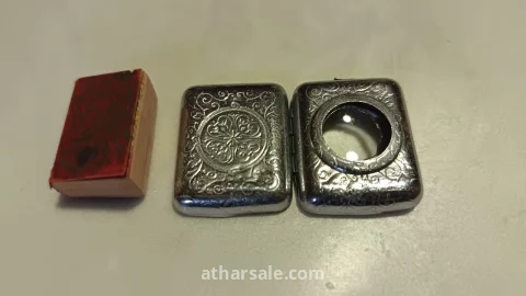 مصحف ميكرو نادر جدا ١,٨×٢,٦ سم مطبوع في مكة ١٣٠٢هـ مع علبة فضية عثمانية 10