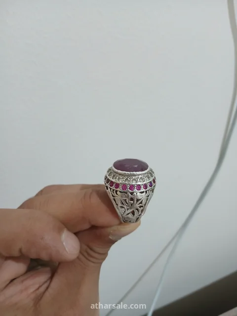 خاتم ياقوت ملكي مع شهادة الدانات 3