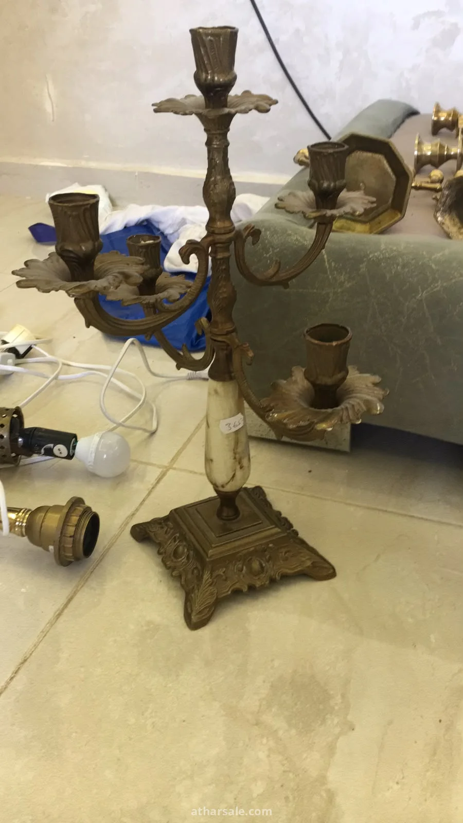 شمعدان نحاس اصفر